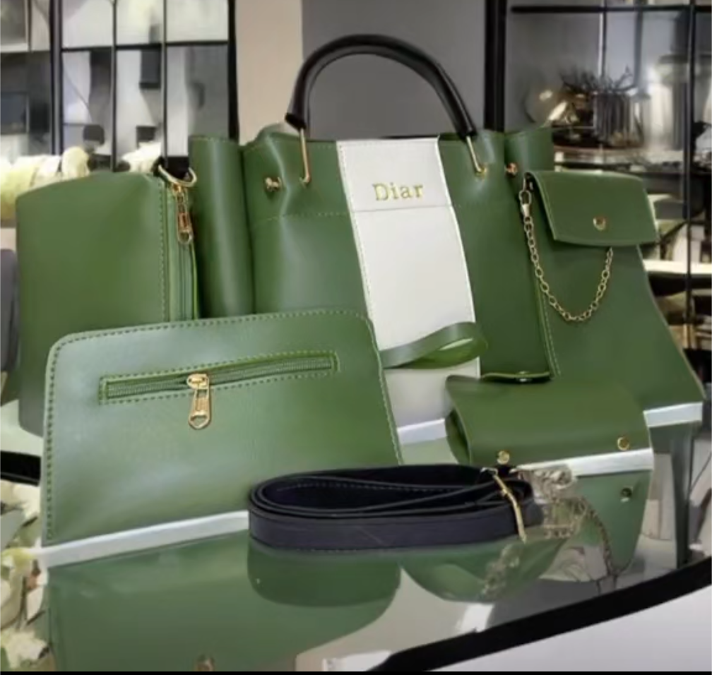 5 piece dair pu leather bag