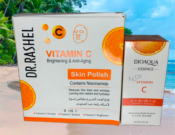 2 in one deal docter rashiel  facial kit +vit c