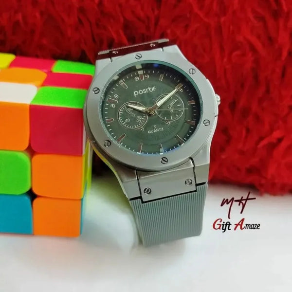 Hublot Classic Fusion watch with a blue stra